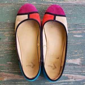 Suede Mondrian Slipper Shoes